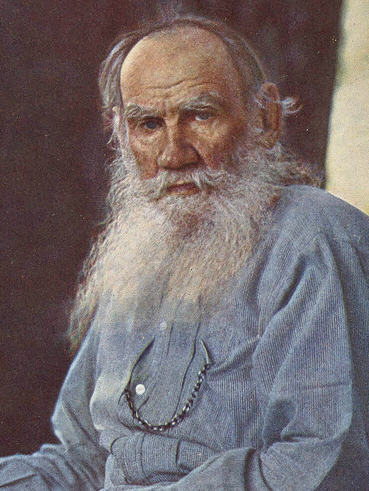 Л. Н. Толстой, цветная фотография С. М. Прокудина-Горского, 1908