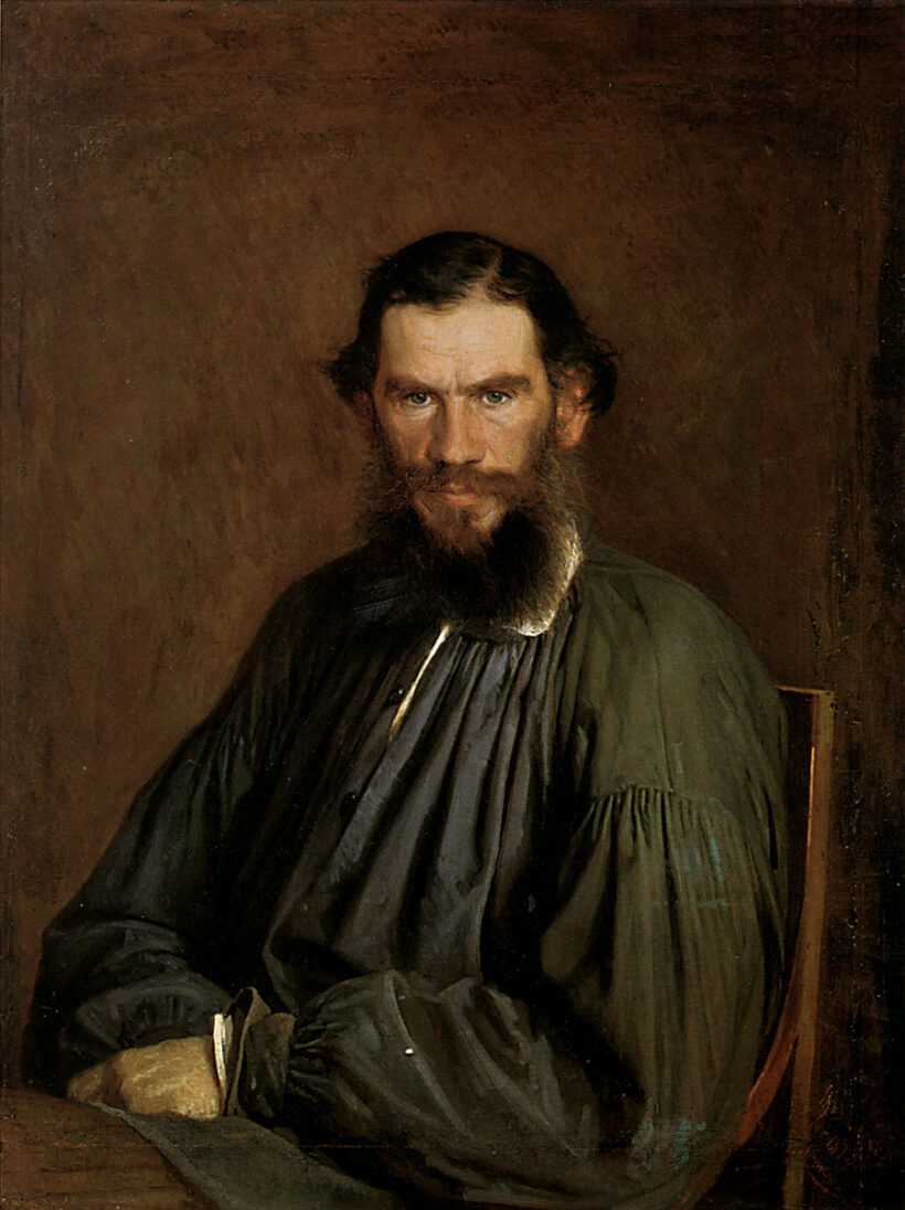 Л. Н. Толстой. Портрет работы И. Крамского, 1873